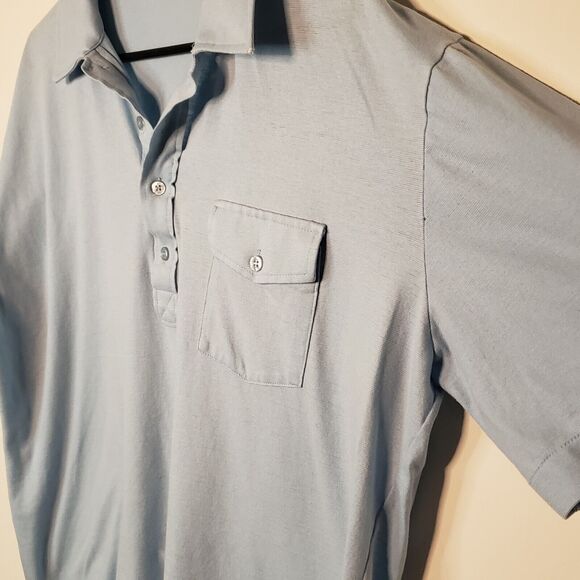 Vintage 70's Inverness Terry Cloth Short Sleeve Pocket Polo Shirt Mens XL 0300 - Picture 3 of 7